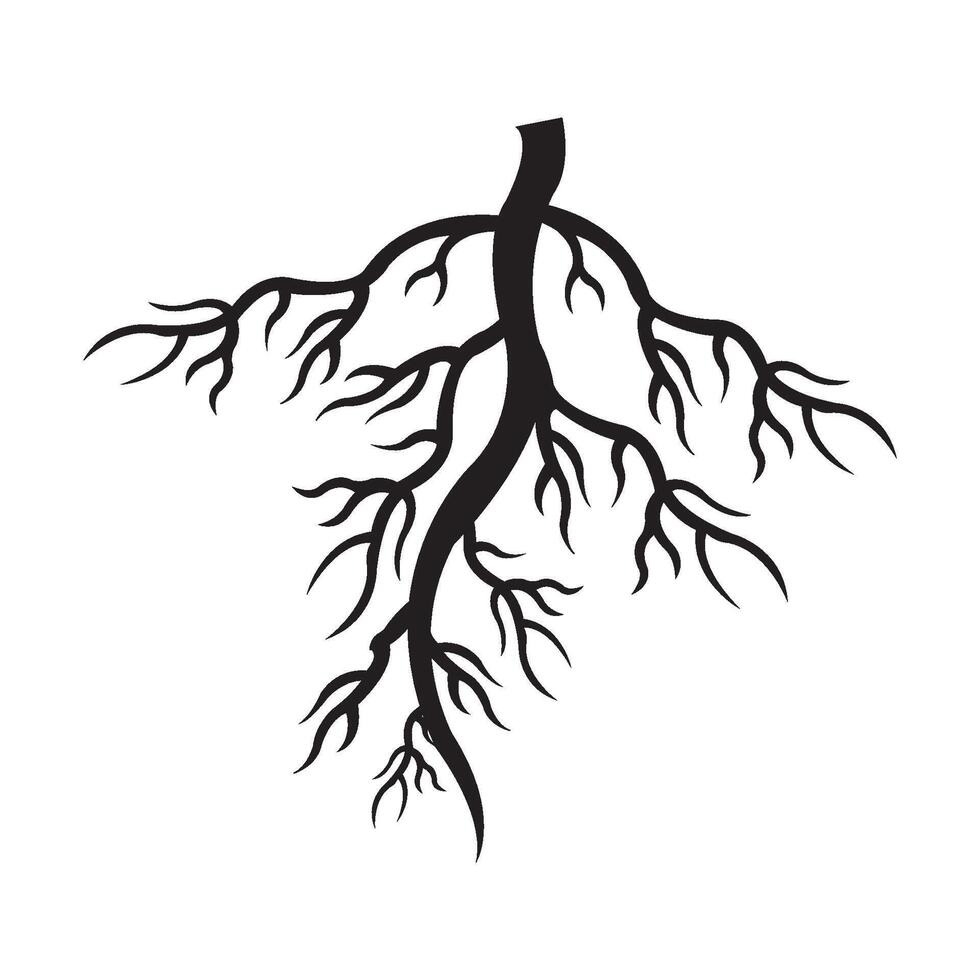 raíz de el árbol icono logo vector diseño modelo