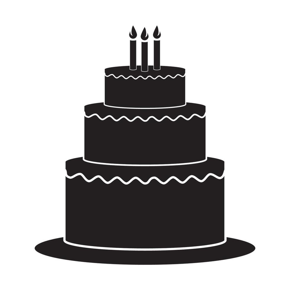 cumpleaños pastel icono vector ilustración diseño