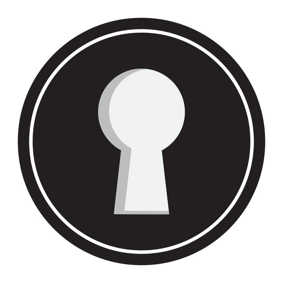 key hole icon logo vector design template