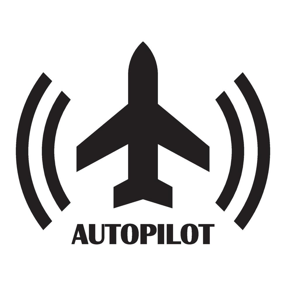 piloto automático icono vector ilustración diseño