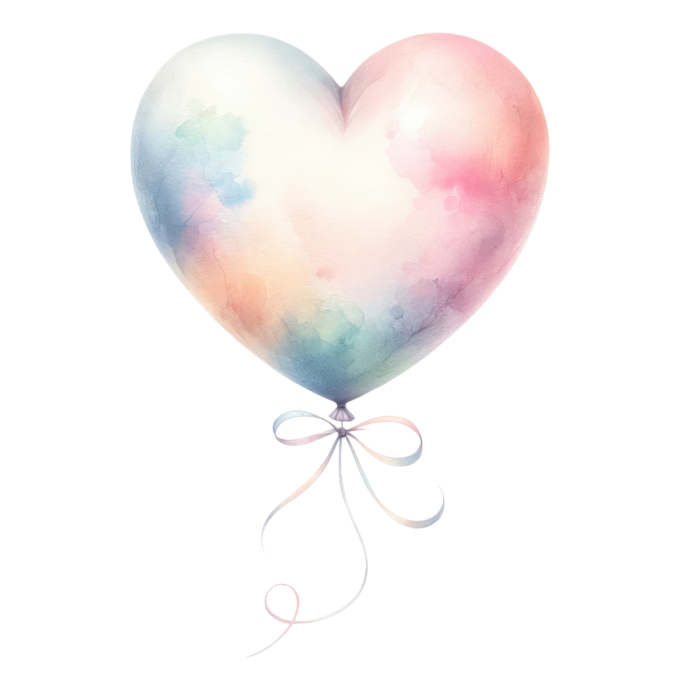 AI generated Watercolor Balloon illustration png