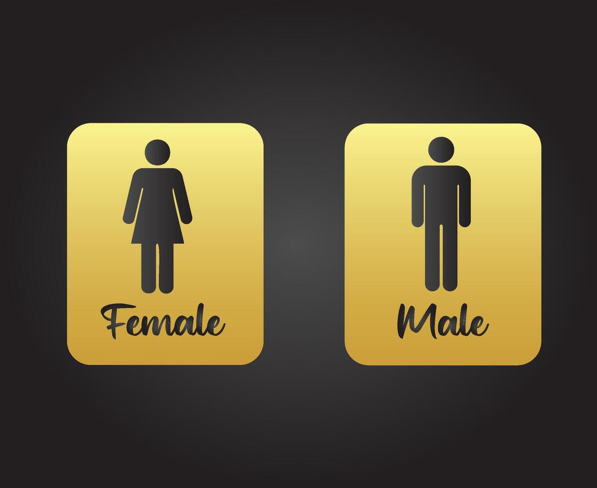 Washroom, toilet, restroom icon set for male female vector