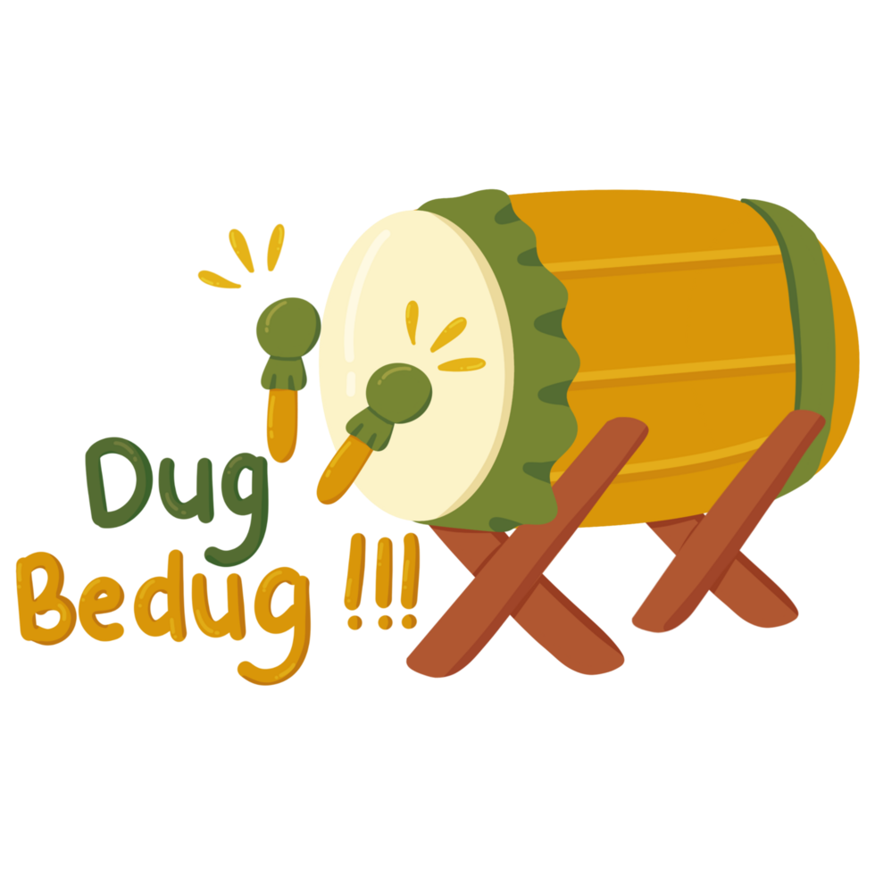 Bedug Drum Sticker png