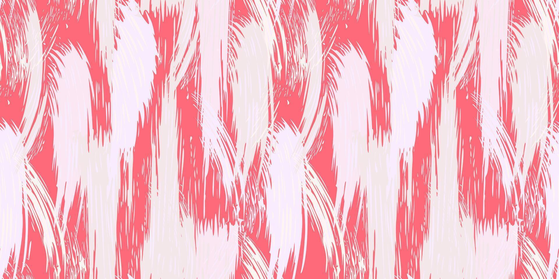 Artistic oil dynamic brush strokes texture seamless pattern. Light splashes of paint on a red background. Abstract geometric print with stains, drops, spots vertical lines patterned. Collage vector