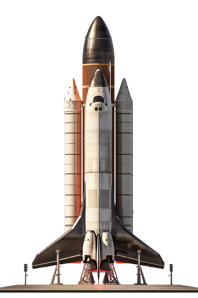 AI generated Space ship realistic shuttle rocket png
