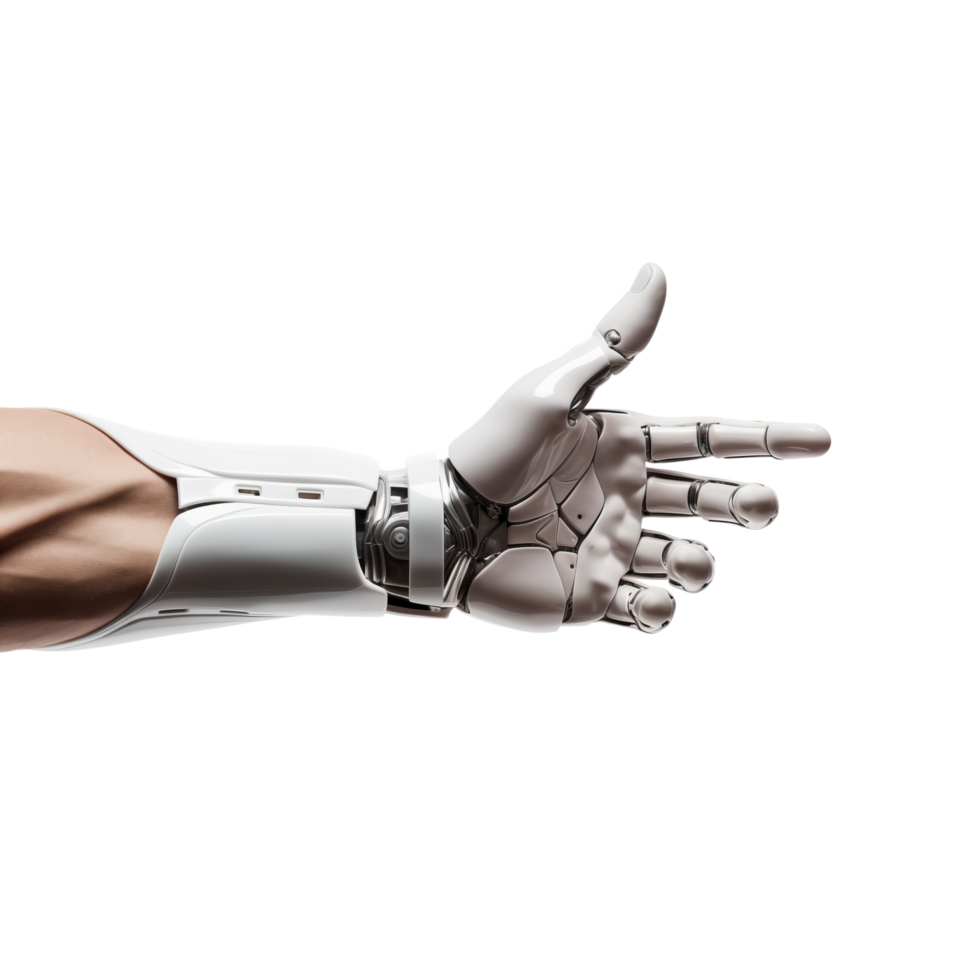 AI generated The hand is a human biomechanical prosthesis png