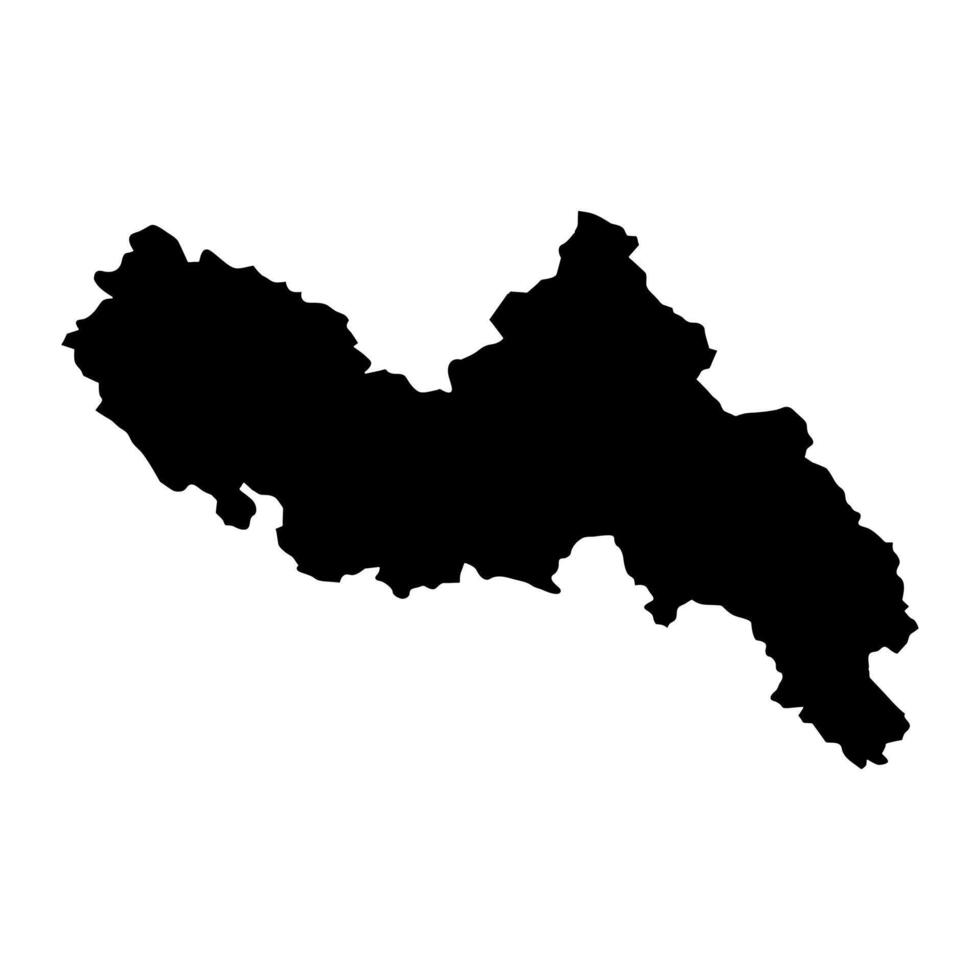 Lai Chau province map, administrative division of Vietnam. Vector