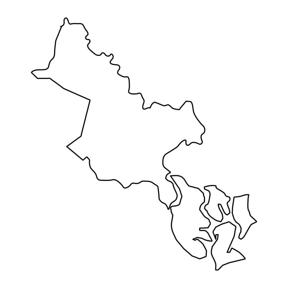 Ho chi minh ciudad mapa, administrativo división de Vietnam. vector ilustración.