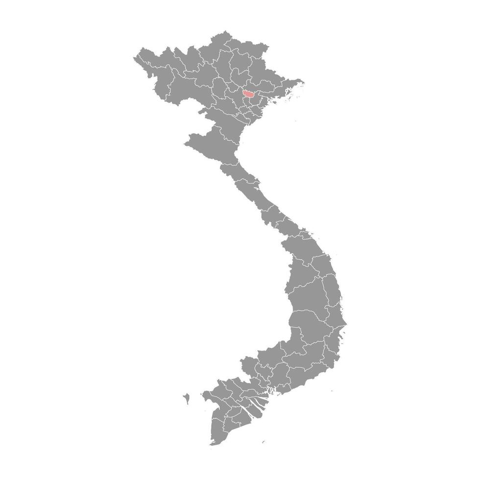 bac ninh provincia mapa, administrativo división de Vietnam. vector ilustración.