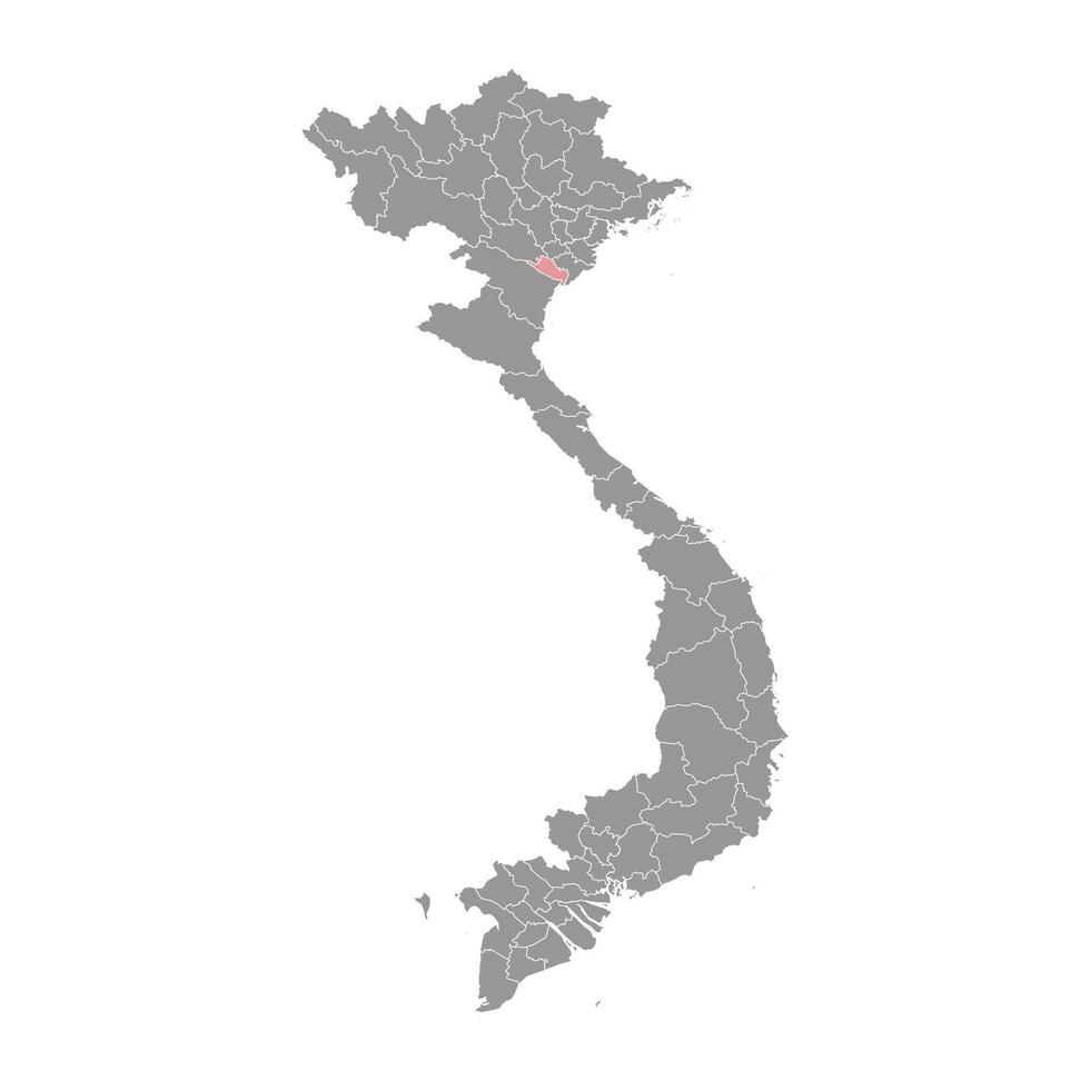 ninh binh provincia mapa, administrativo división de Vietnam. vector ilustración.