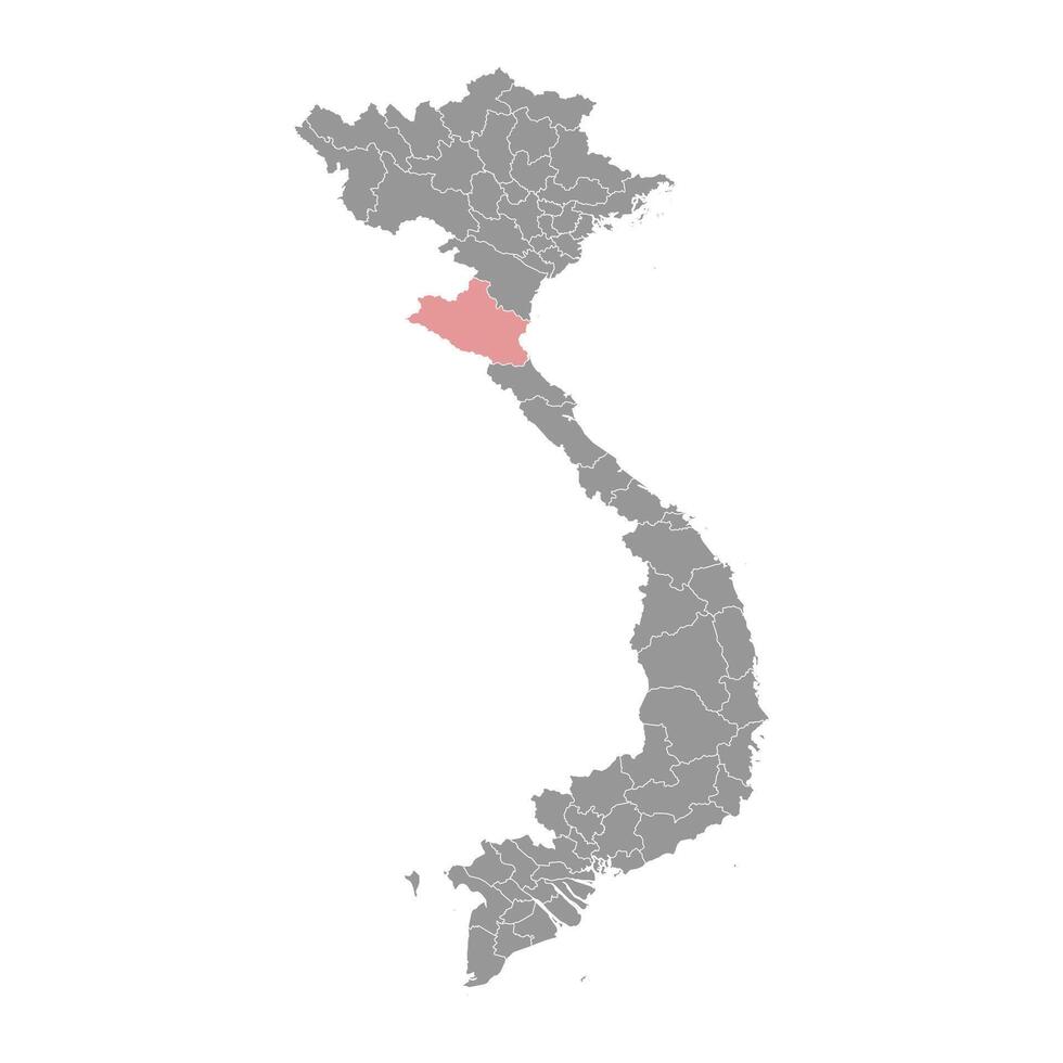 nhe un provincia mapa, administrativo división de Vietnam. vector ilustración.