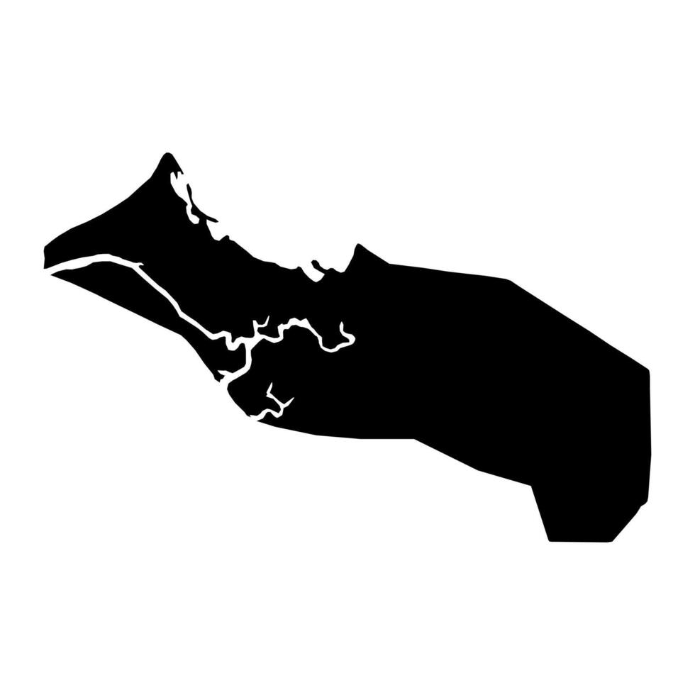 Banjul map, administrative division of Gambia. Vector illustration.