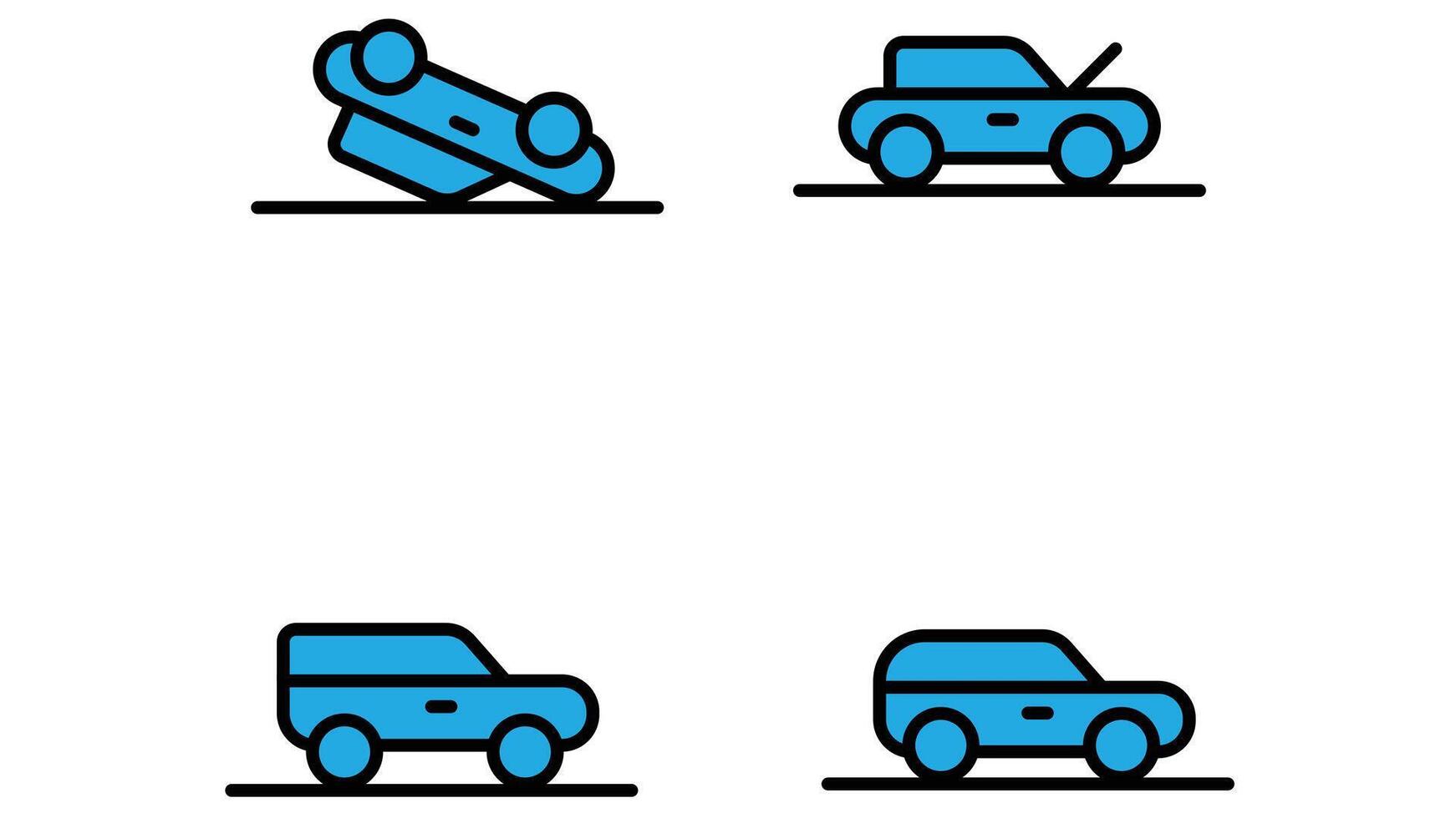 emergencia accidentes coche y transporte vector