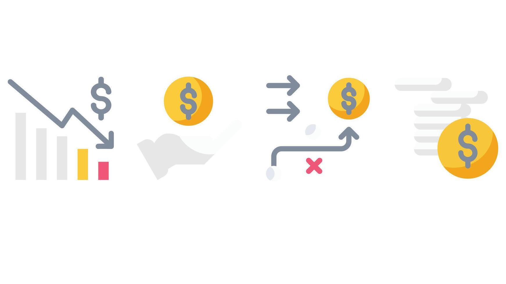 Money, stocks, Business and finance vector illustration icons