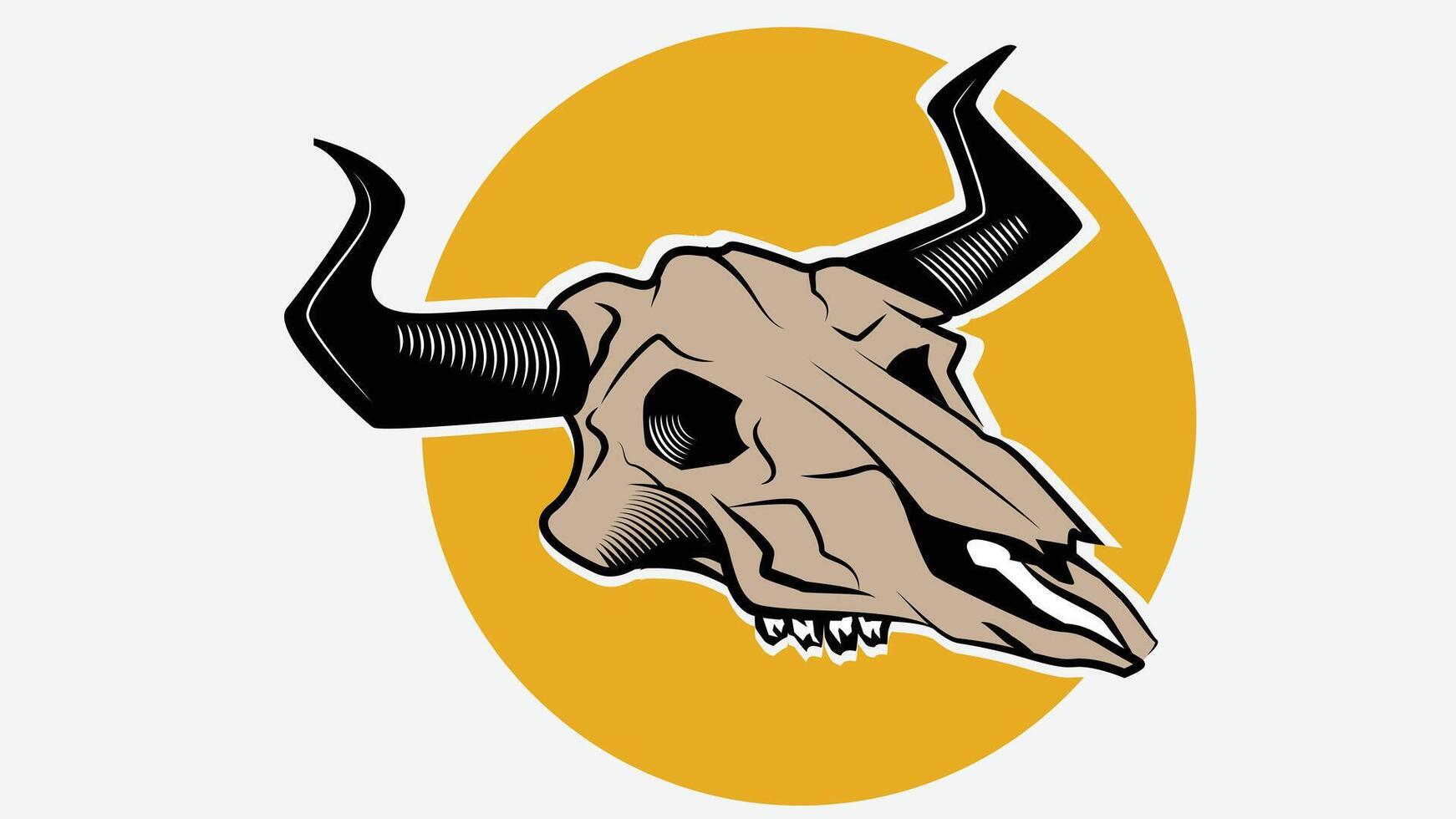 desert animal skull vector illustration