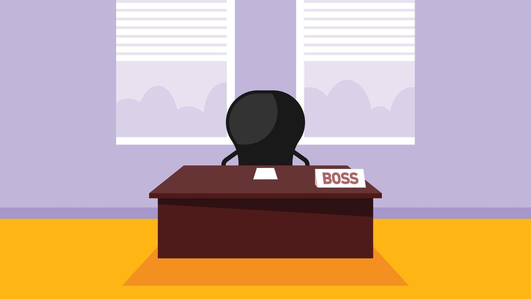 office desk room with window and chair and desk vector illustration