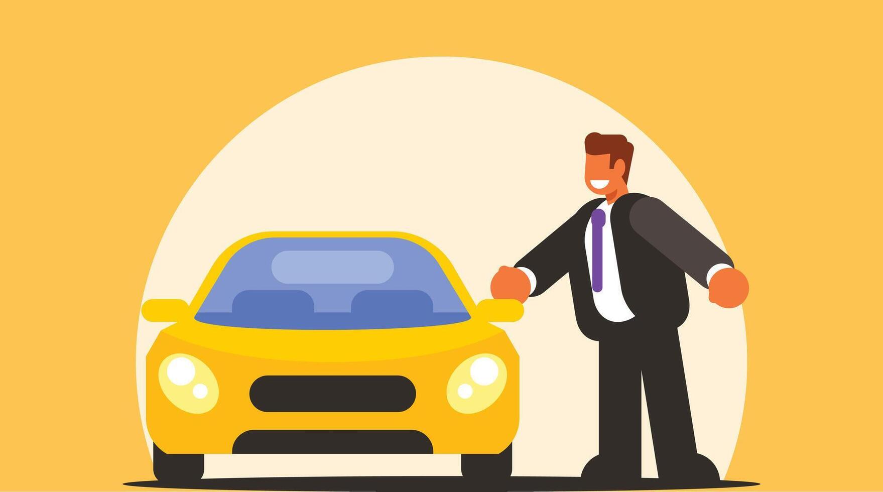 man is asking for a taxi vector illustration