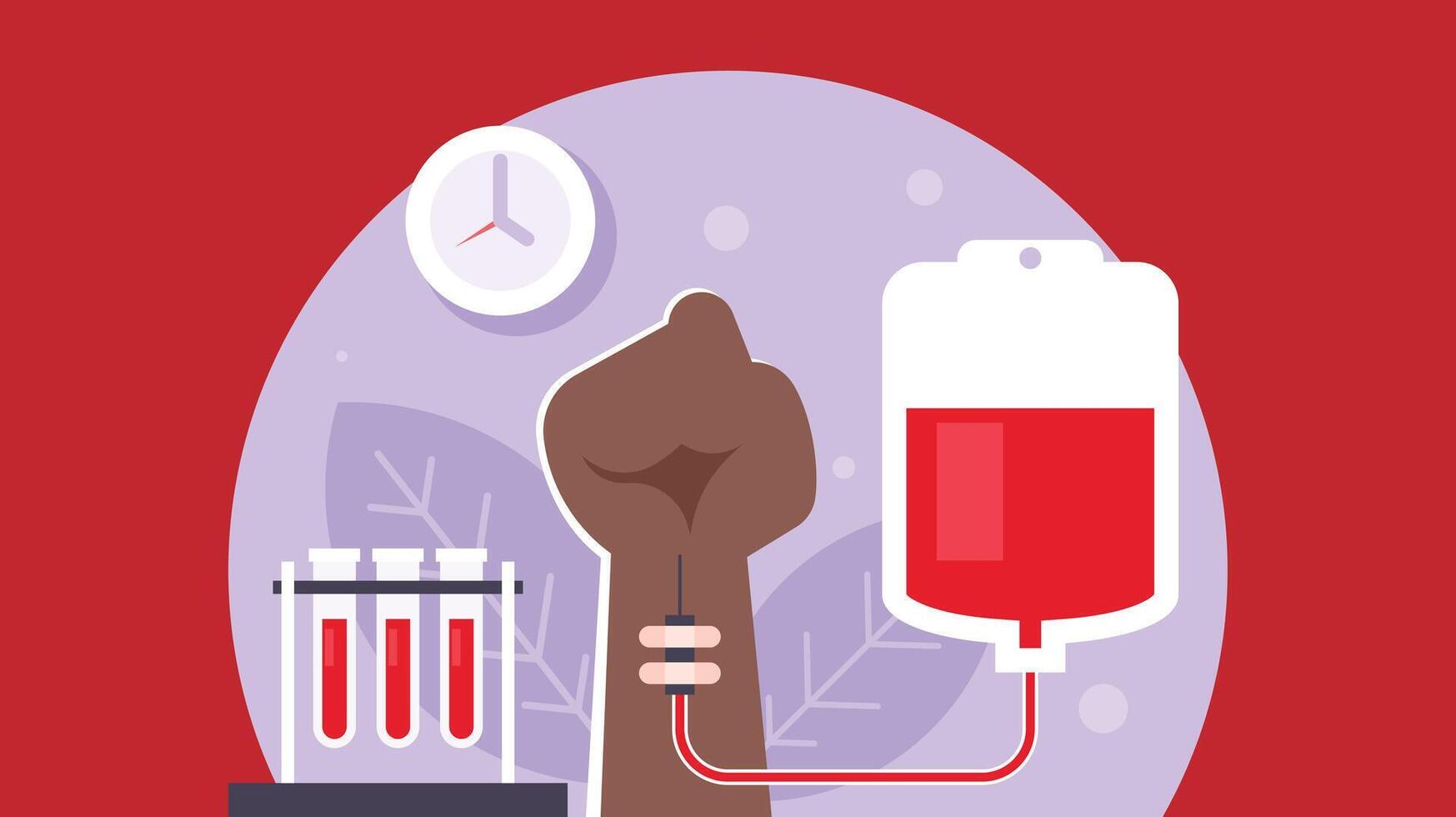 blood donation day in a lab vector illustration