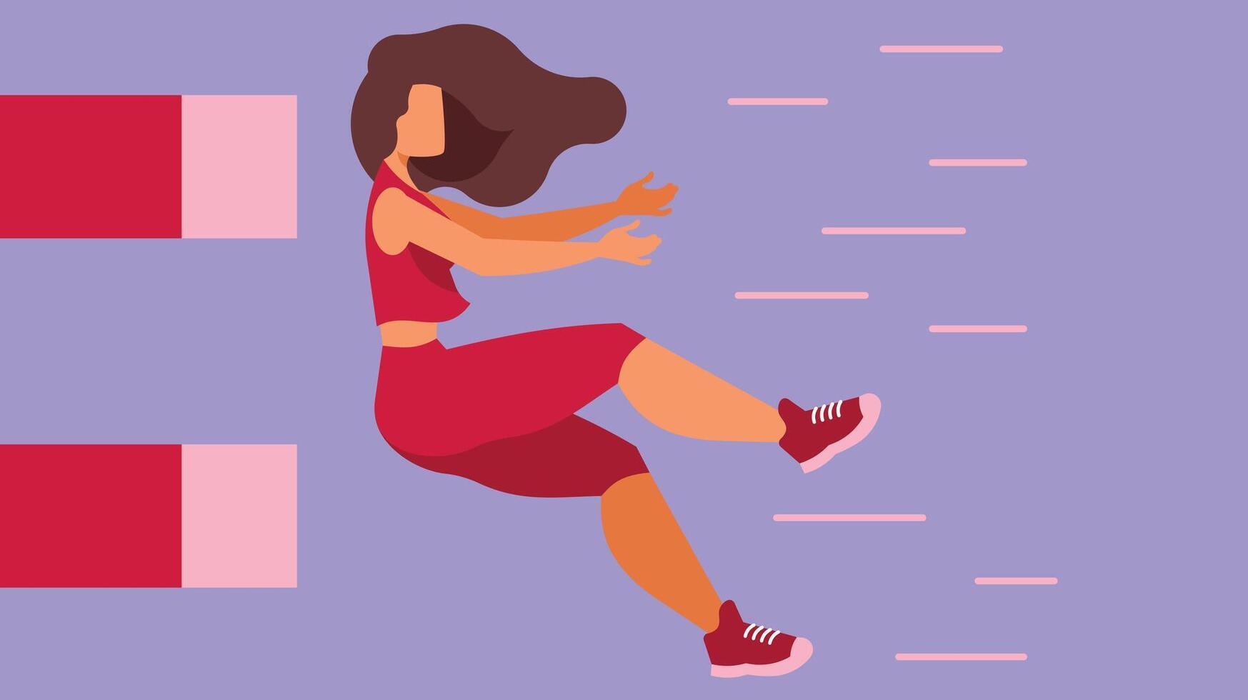 mujer es atraído a un imán aislado vector ilustración