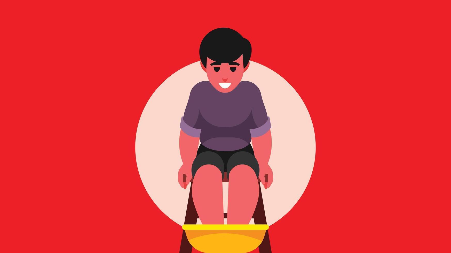 A child playing in a rollercoaster in theme park vector