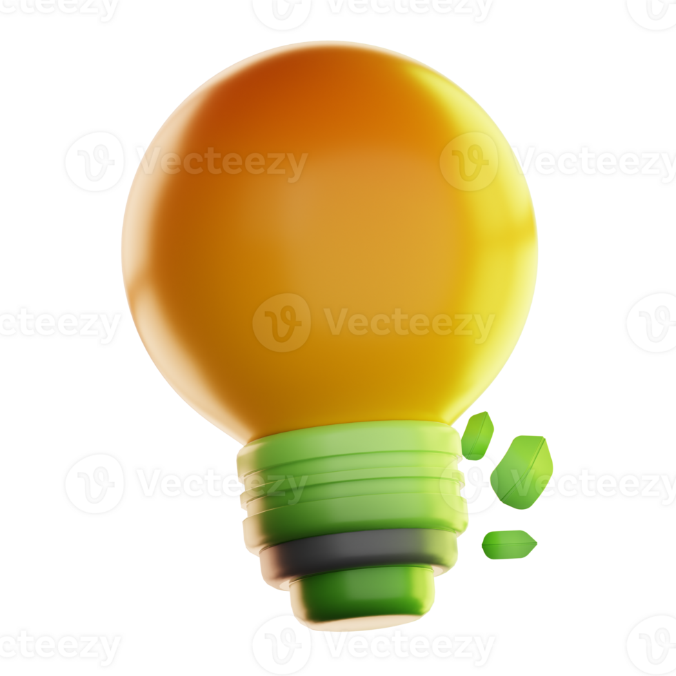 Eco Light Bulb ecology technology illustration 3d 41486532 PNG