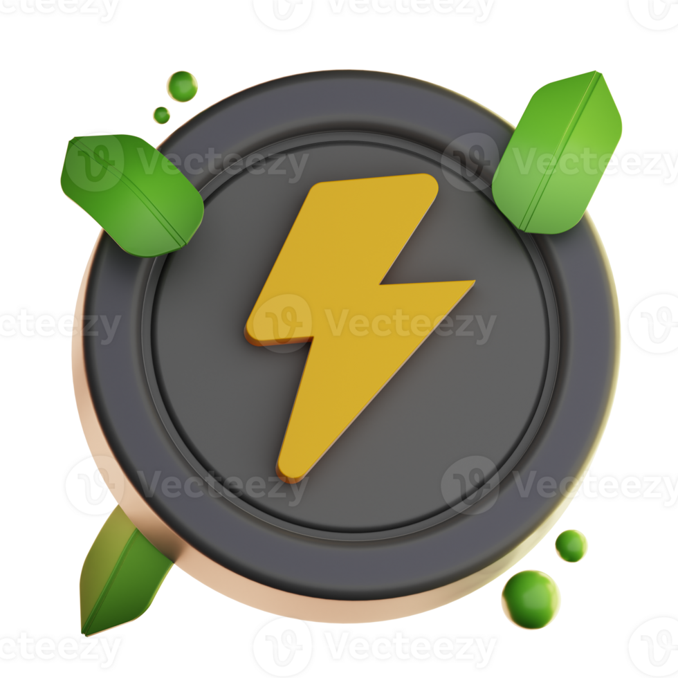 Renewable Energy ecology technology illustration 3d png