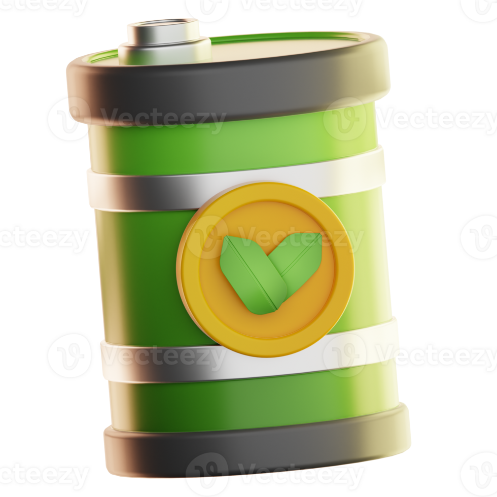 Eco Oil Barrel  ecology technology illustration 3d png