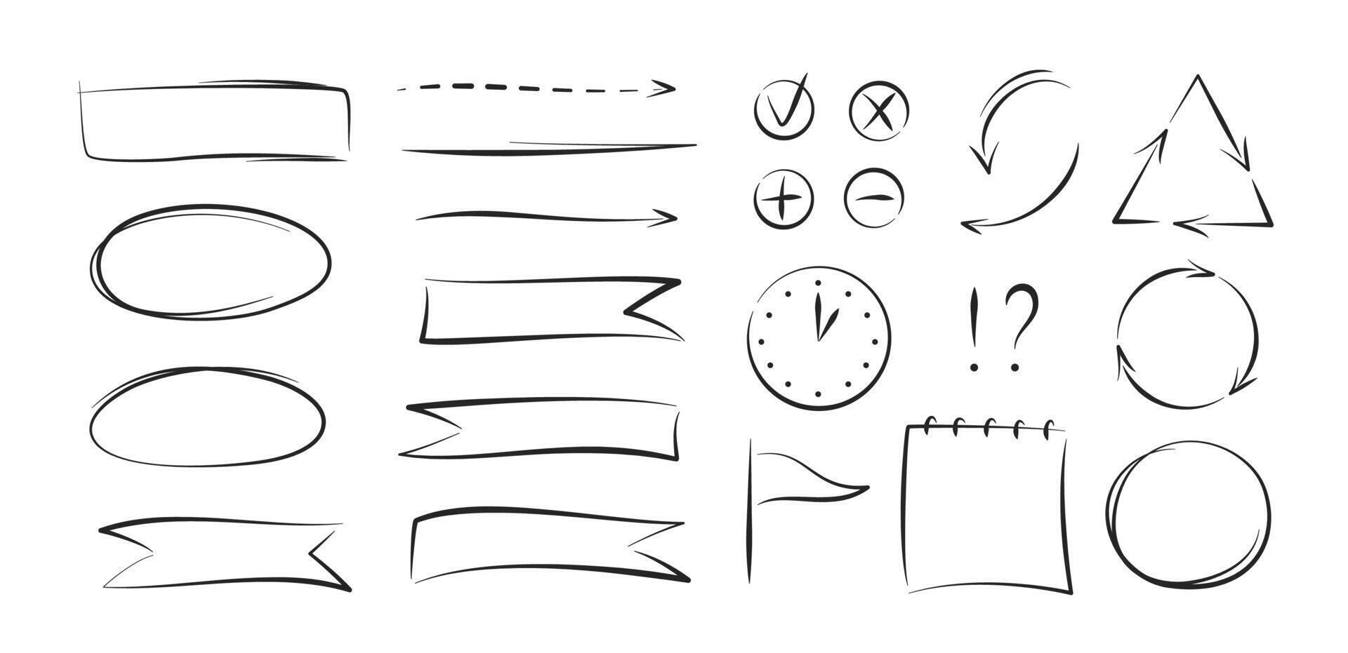 Hand drawn swoosh, speech bubble, sketch underline element, line shape. Templates and elements for business process, presentations, workflow layout. Vector illustration.