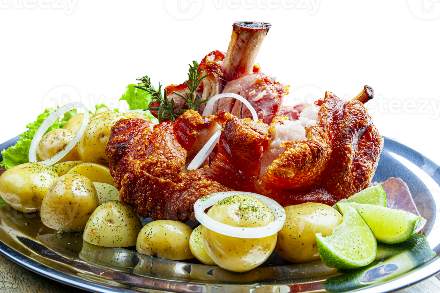 Braised pork knuckle with potatoes png