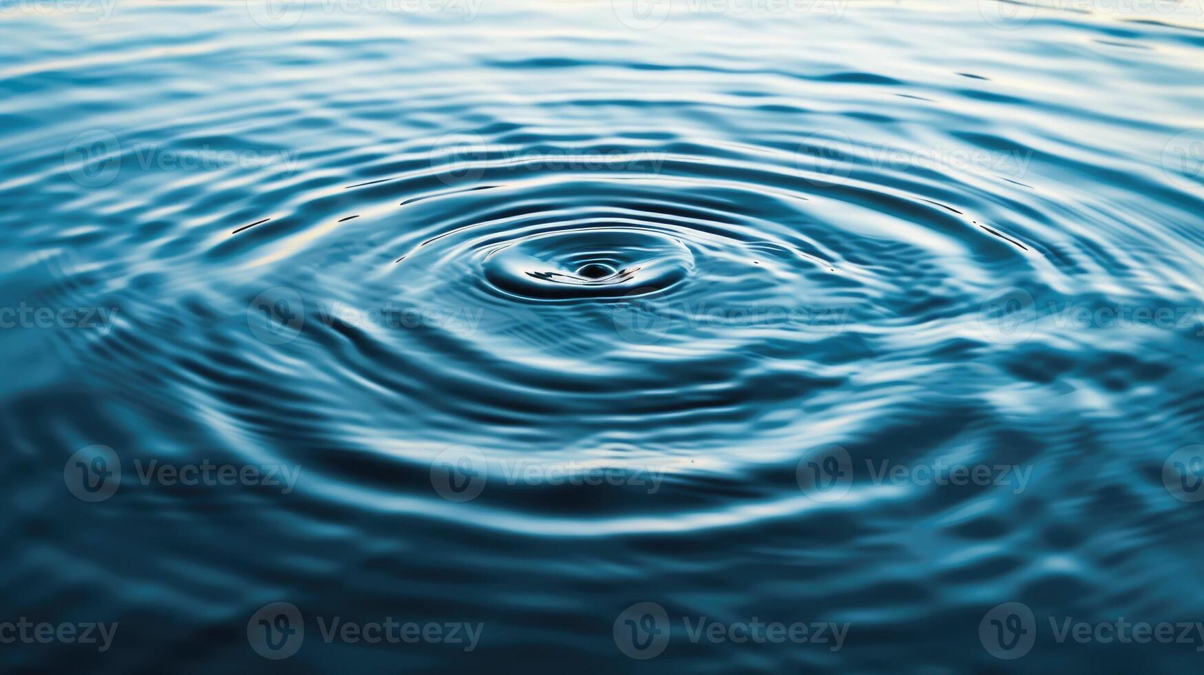 AI generated Tranquil Water Ripples Serene Pond, Lake, River photo