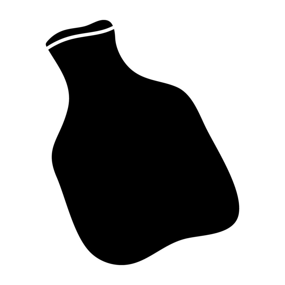 Conceptual solid design icon of rubber bottle vector