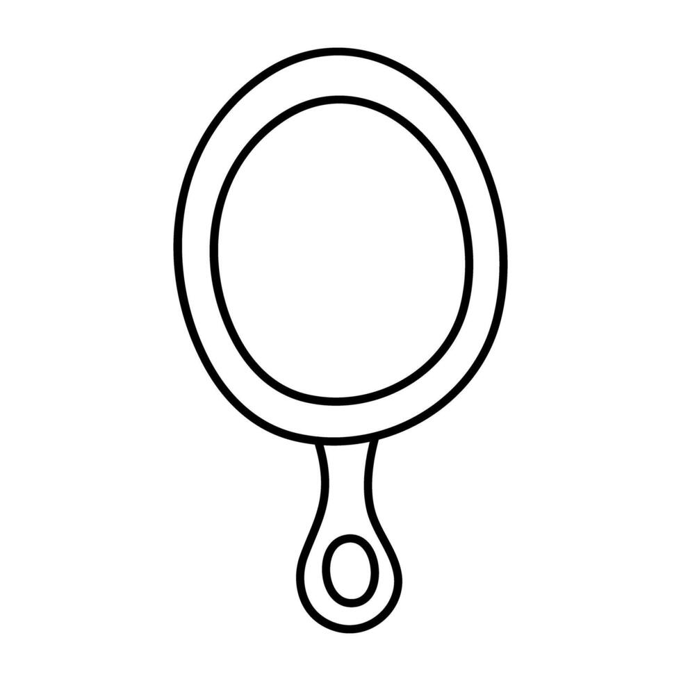 An icon design of hand mirror vector
