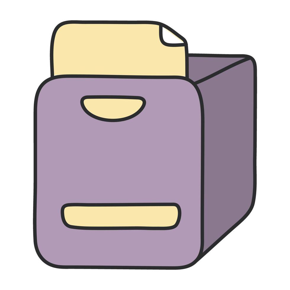 un editable diseño icono de caja de cartón vector