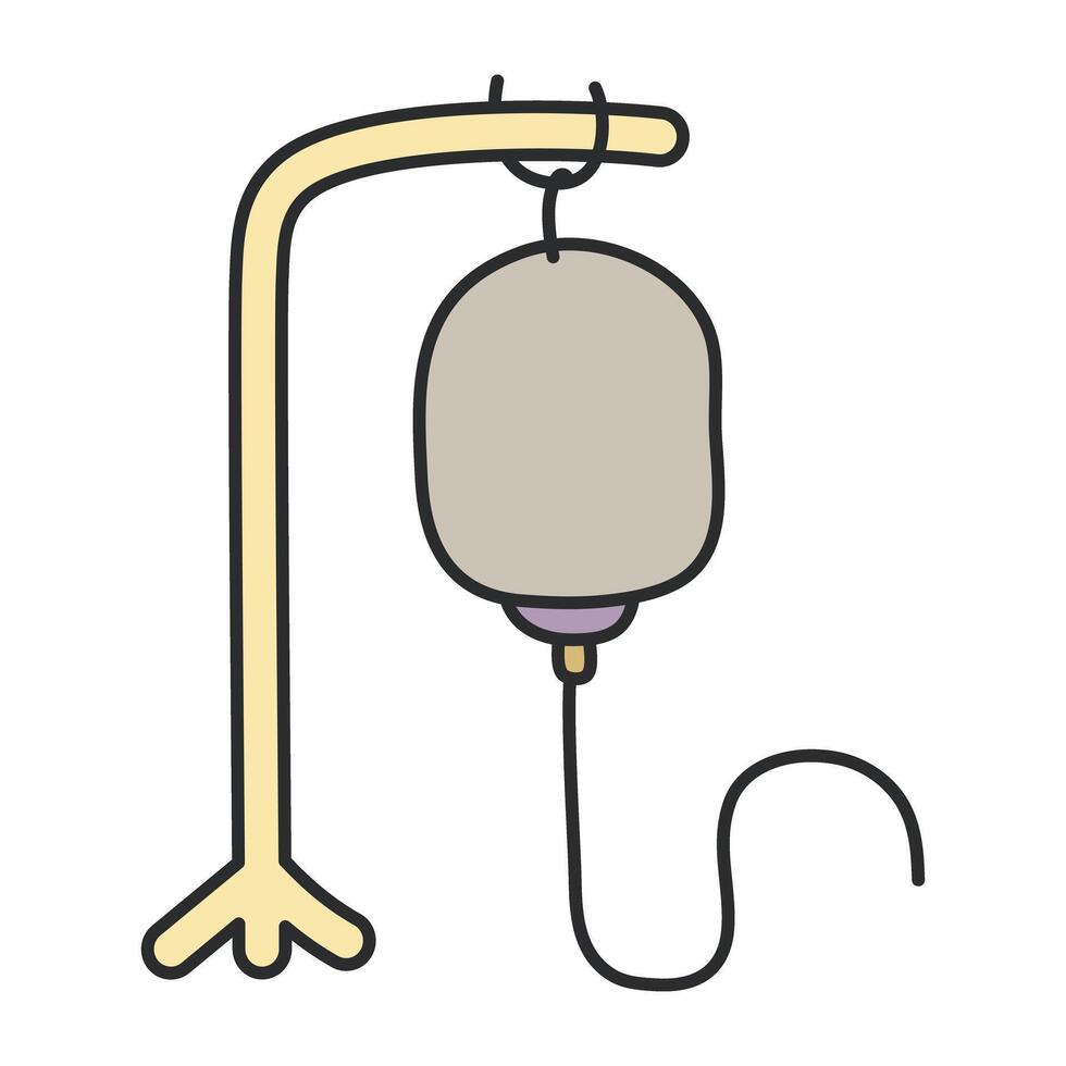 Conceptual flat design icon of iv drip vector