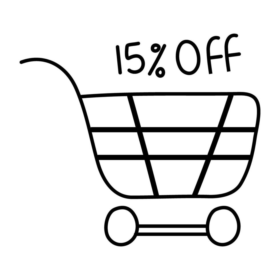 Shopping cart icon, editable vector