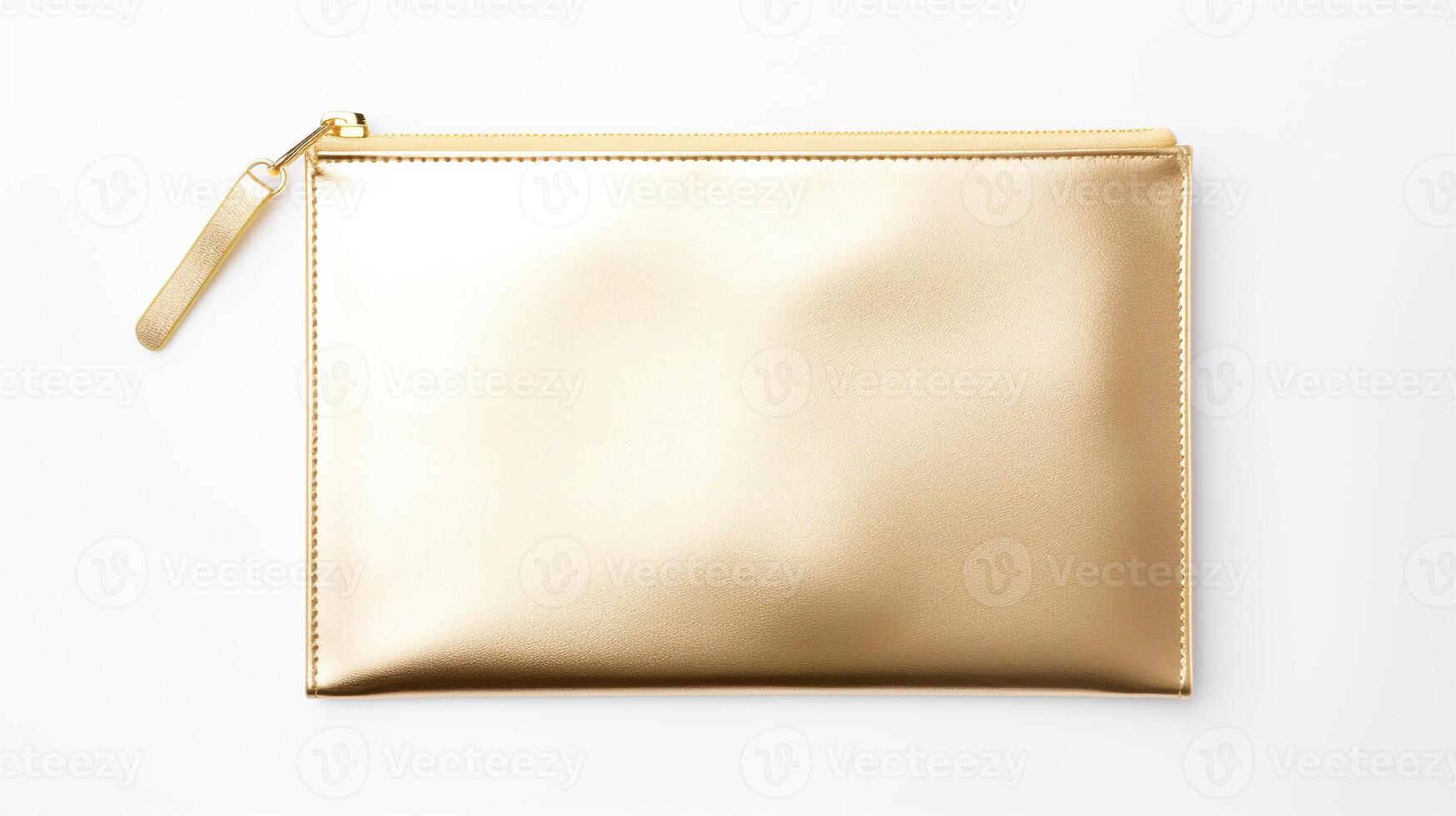 AI generated Gold Box Clutch Bag isolated on white background with copy space for advertisement. AI Generated photo