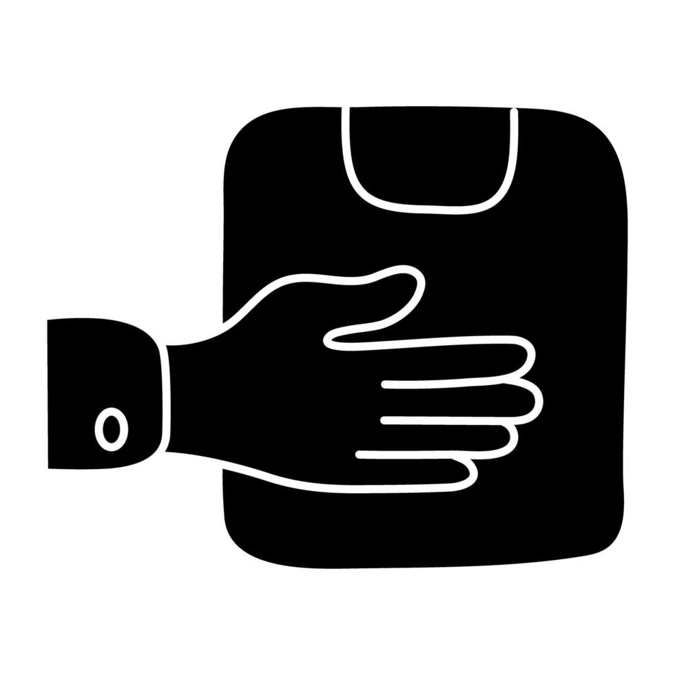 An editable design icon of giving parcel vector