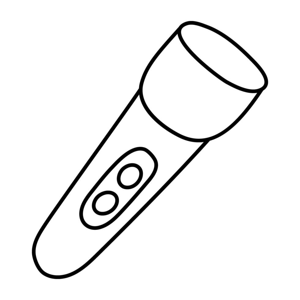 A colored design icon of flashlight vector