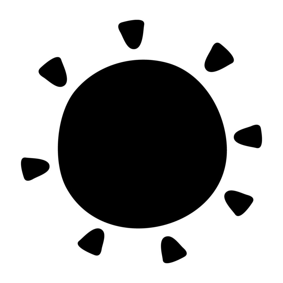 A solid icon design of summer vector