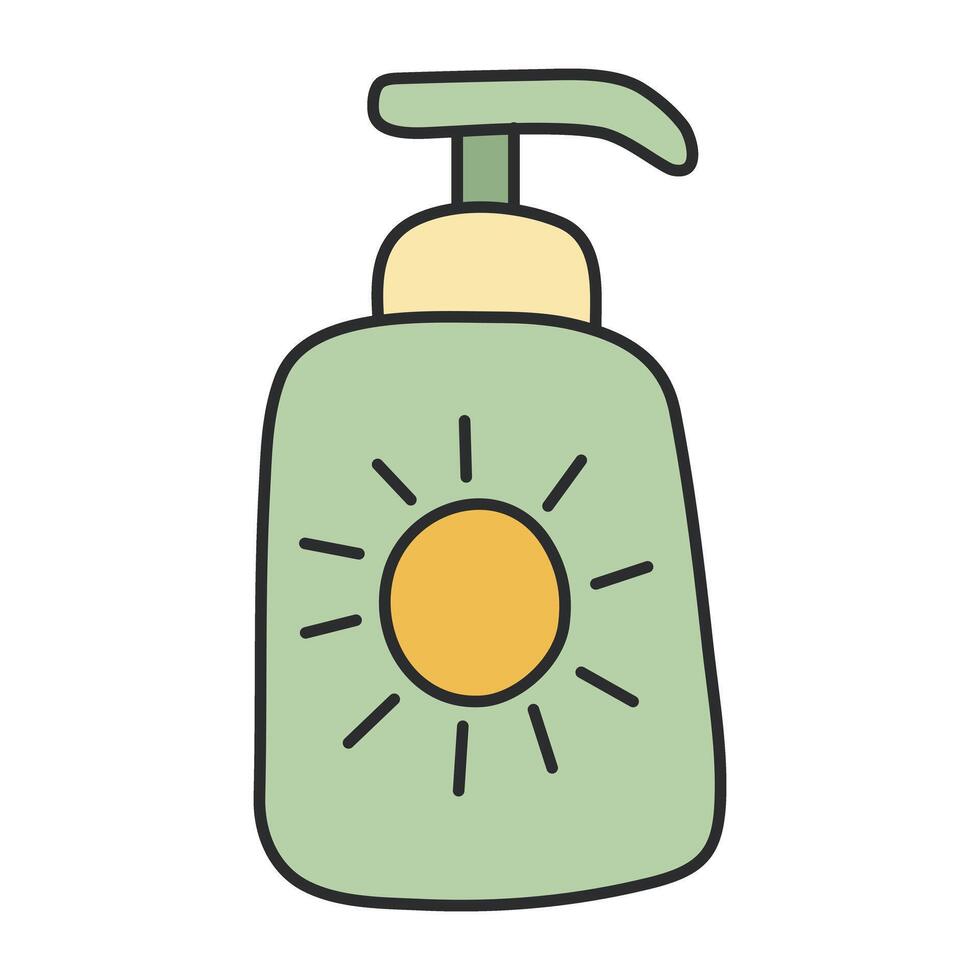 Creative design icon of sunscreen vector
