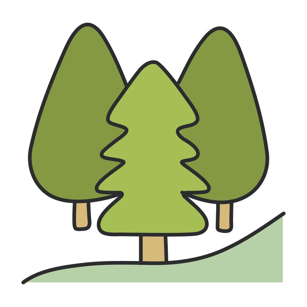 un icono diseño de pino árbol vector