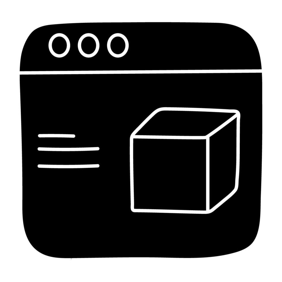 An icon design of online parcel vector
