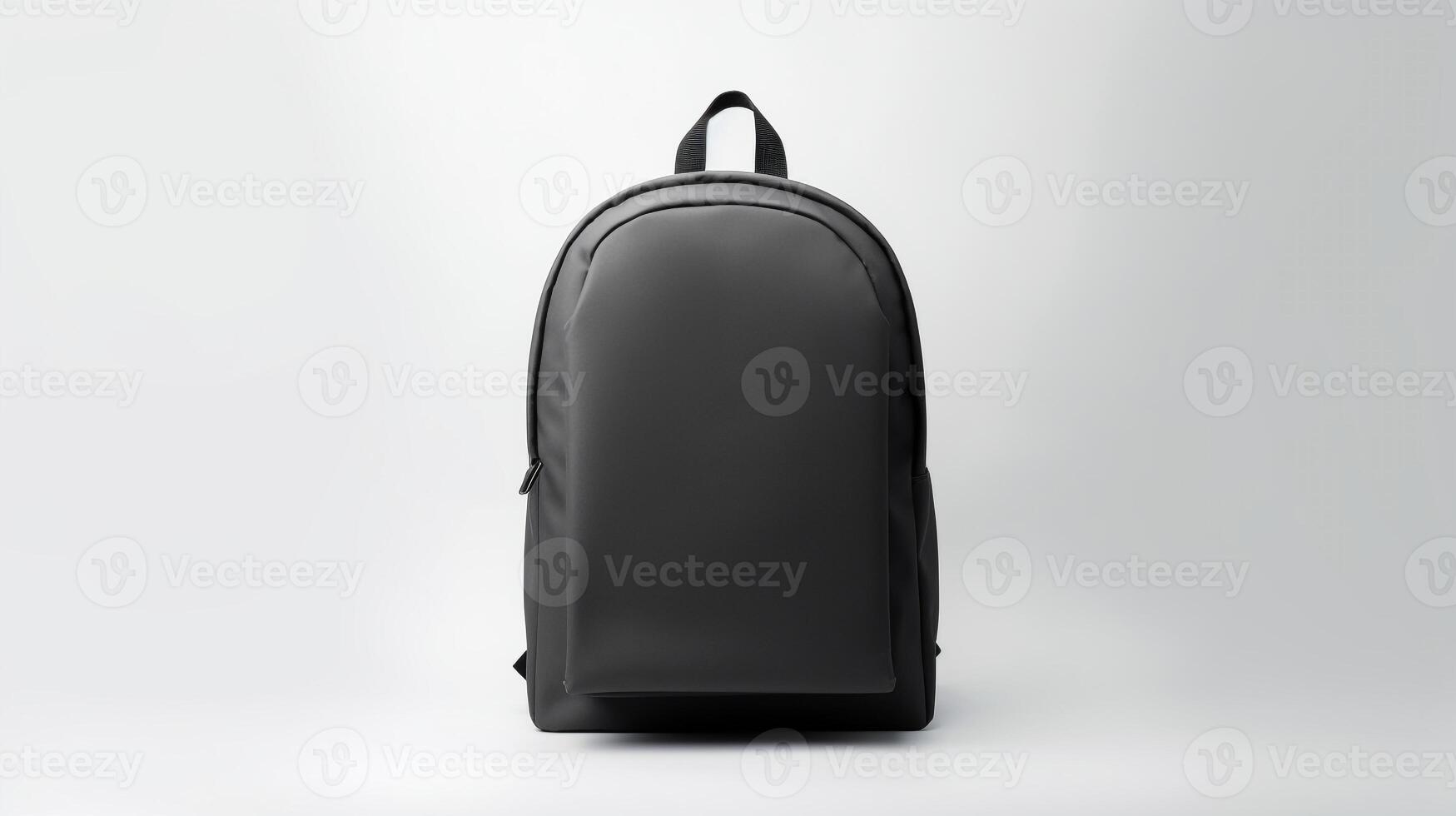 AI generated Charcoal Backpack Bag isolated on white background with copy space for advertisement. AI Generated photo