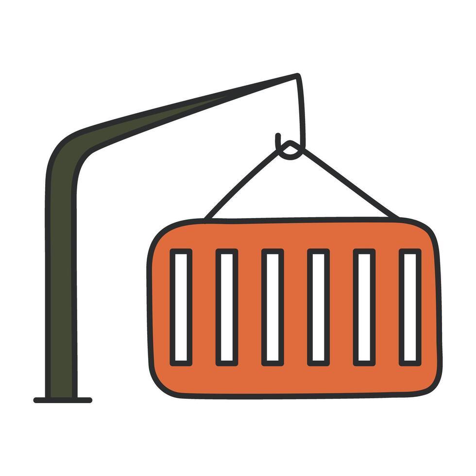 Modern design icon of container lifting vector