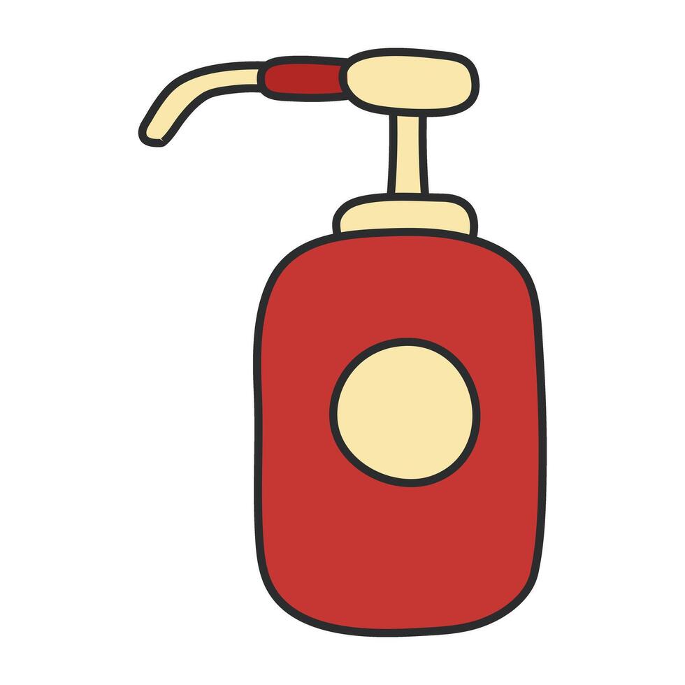 A flat design icon of hand sanitizer vector