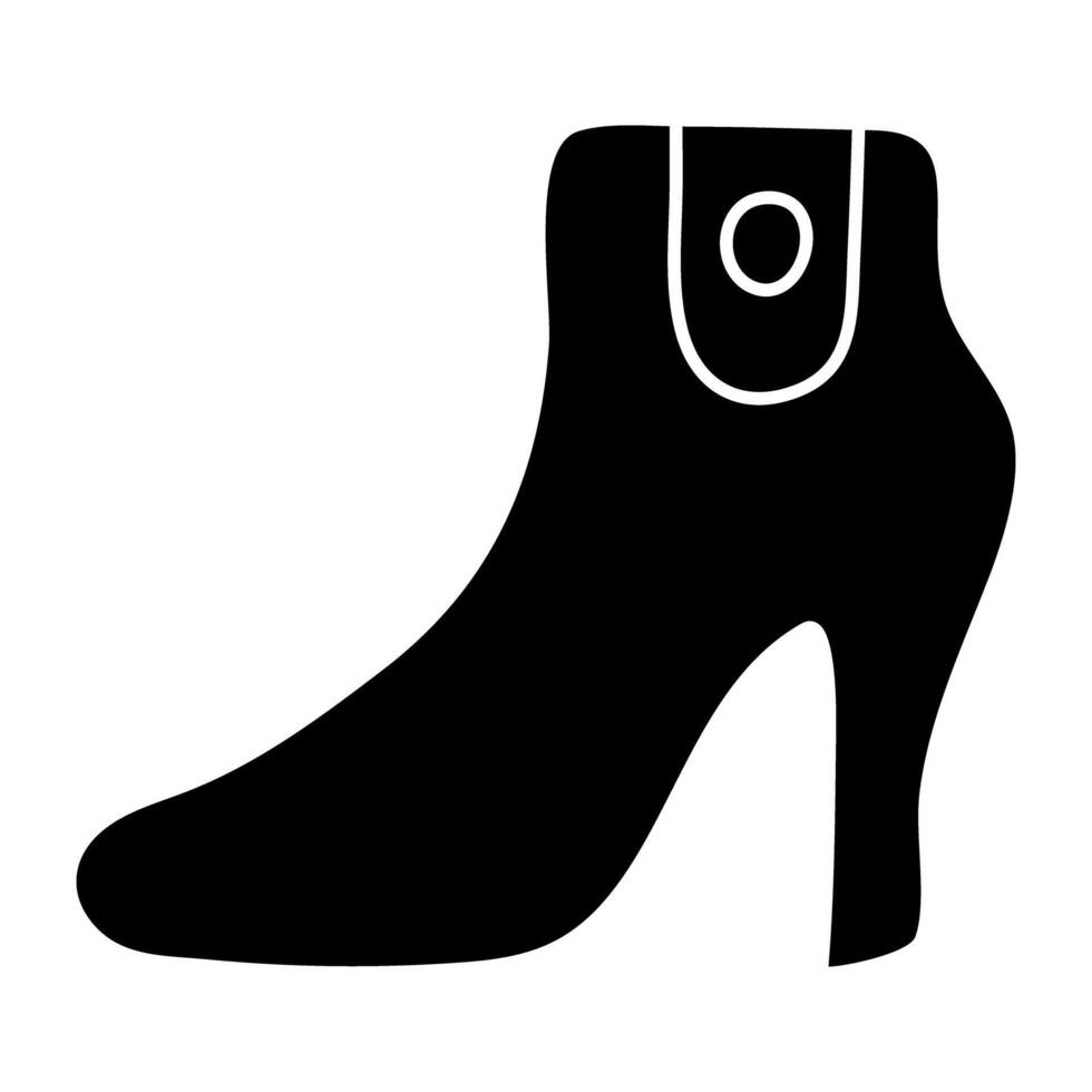 un hermosa diseño icono de tacón zapato vector