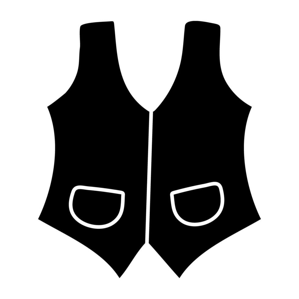 Premium design icon of waistcoat vector
