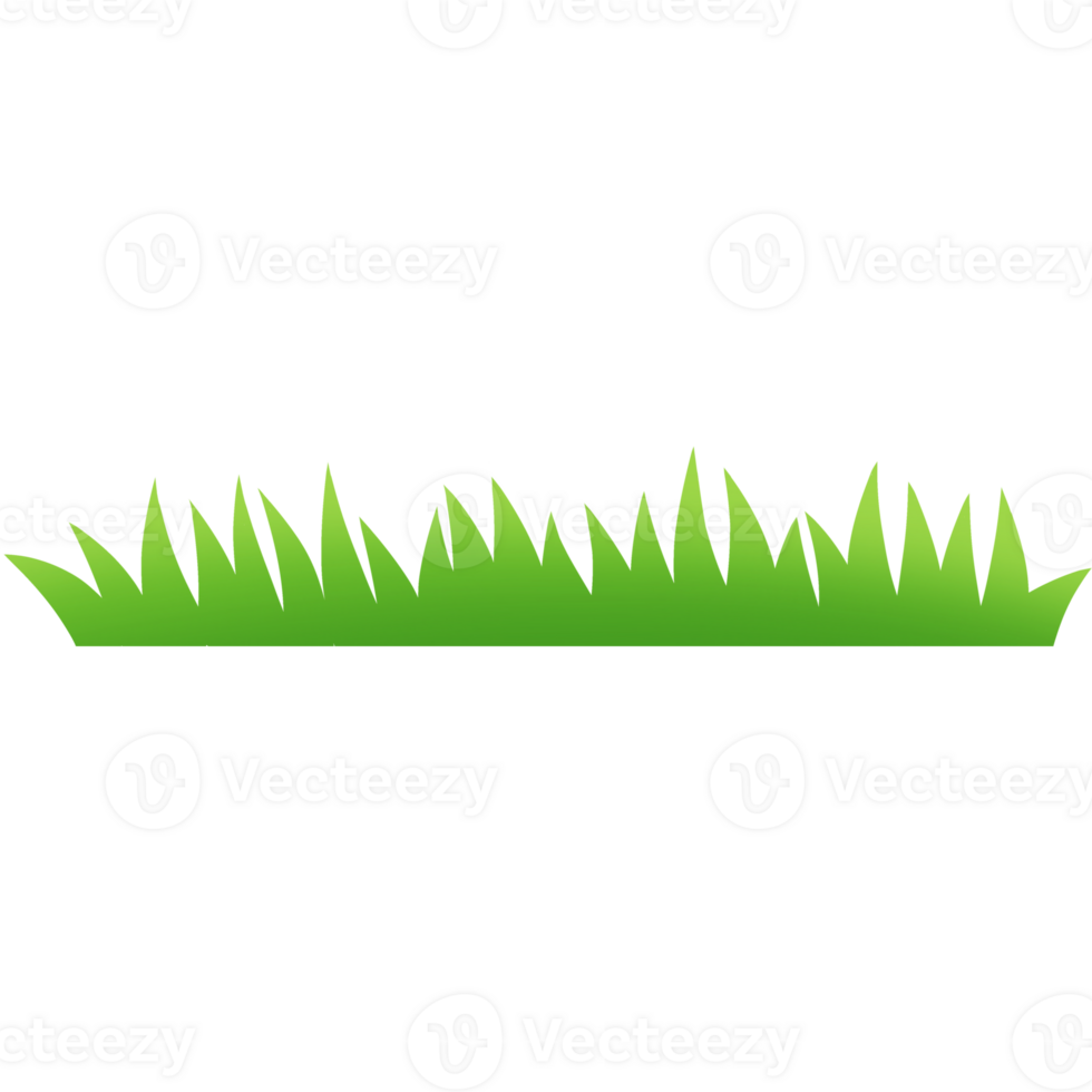Grass, Green grass silhouette. Cartoon lines of plants and shrubs for boarding and framing, spring field planting shapes lawn or borders garden. png