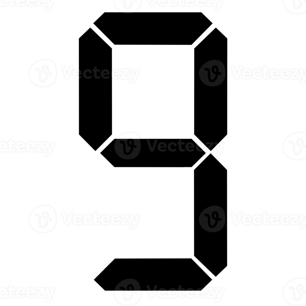 Digital clock number set, Electronic figures, computer display text font png