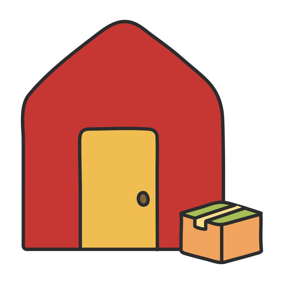 Conceptual design icon of door delivery vector